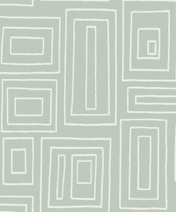Rectangle Geo Aloe Green by Seabrook Wallpaper