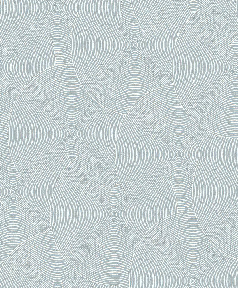 Swirl Geo Light Blue by Seabrook Wallpaper NextWall Peel & Stick Netherlands 31.35 25.2" 20.9" - Fabric Carolina -