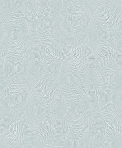 Swirl Geo Light Blue by Seabrook Wallpaper