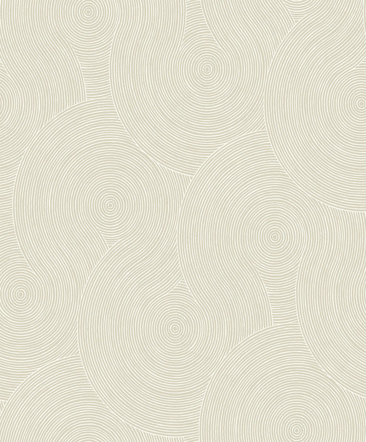 Swirl Geo Light Beige by Seabrook Wallpaper NextWall Peel & Stick Netherlands 31.35 25.2" 20.9" - Fabric Carolina -