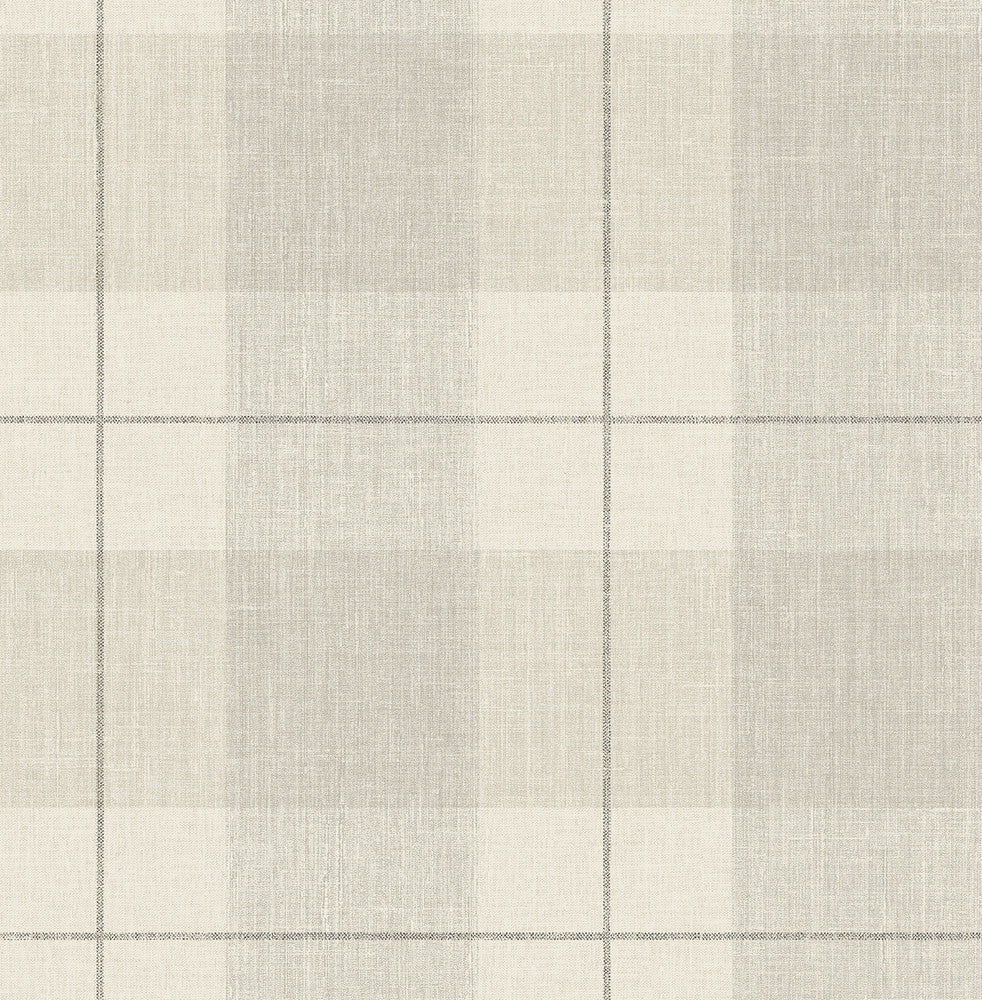 Lenox Hill Plaid Neutral by Seabrook Wallpaper NextWall Peel & Stick United States 30.75 10.43" 20.5" - Fabric Carolina -