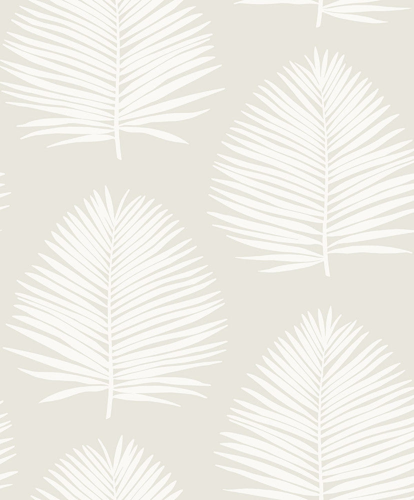 Island Palm Alabaster by Seabrook Wallpaper NextWall Peel & Stick Netherlands 31.35 25.2" 20.9" - Fabric Carolina -