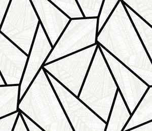 Vector Geo Ebony & Morning Fog by Seabrook Wallpaper