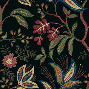 Forest Flourish Ebony by Seabrook Wallpaper