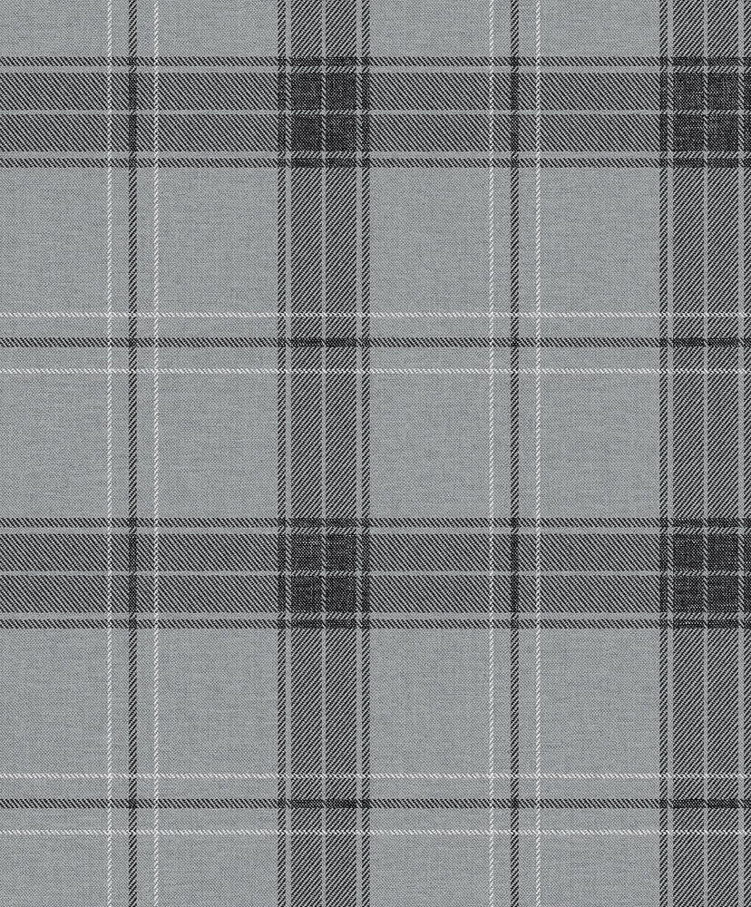 Manorvale Plaid Greyscale by Seabrook Wallpaper NextWall Peel & Stick Netherlands 31.35 12.6" 20.9" - Fabric Carolina -