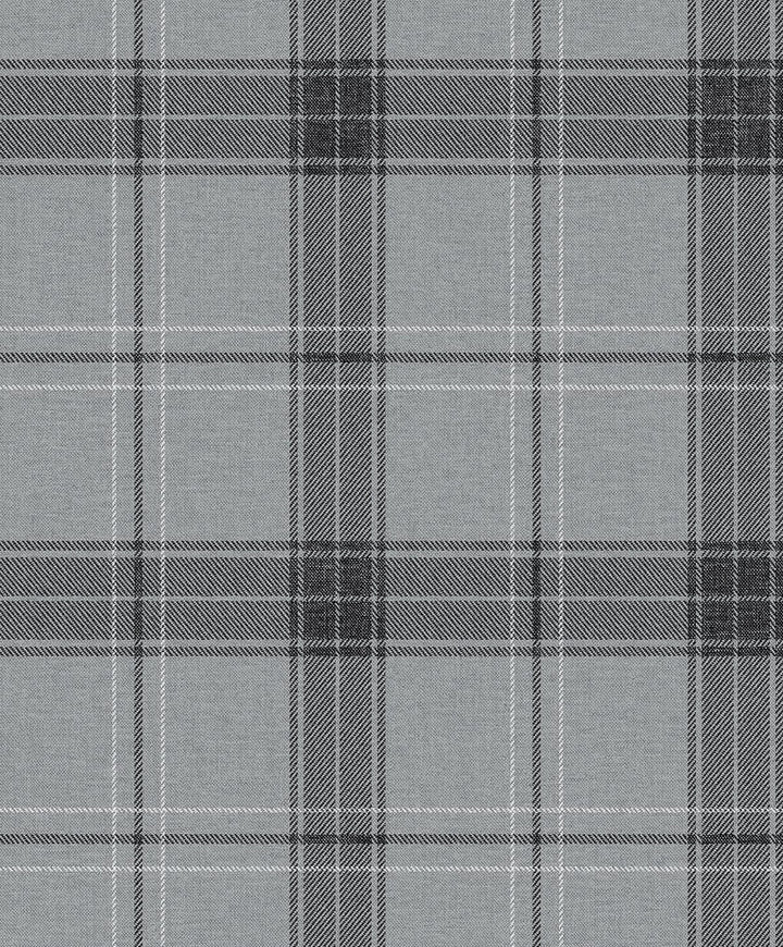 Manorvale Plaid Greyscale by Seabrook Wallpaper NextWall Peel & Stick Netherlands 31.35 12.6" 20.9" - Fabric Carolina -
