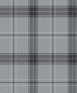 Manorvale Plaid Greyscale by Seabrook Wallpaper