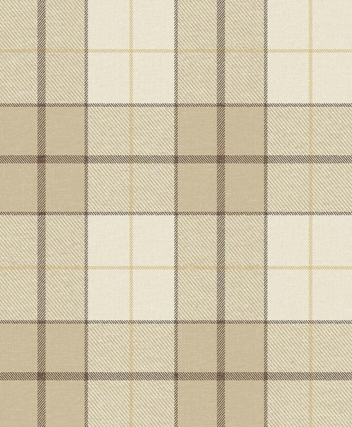 Altarinda Plaid Latte by Seabrook Wallpaper NextWall Peel & Stick Netherlands 31.35 12.6" 20.9" - Fabric Carolina -