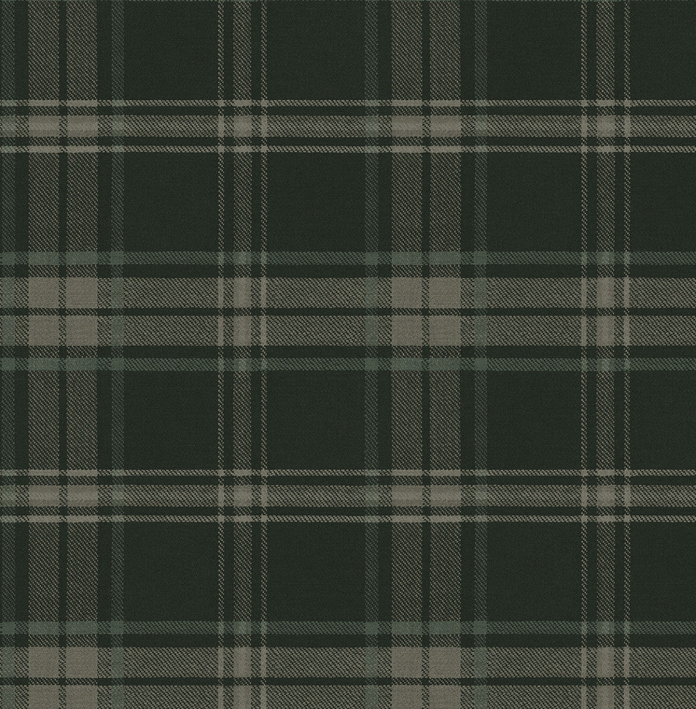 Sennehill Plaid Greenery by Seabrook Wallpaper NextWall Peel & Stick United States 30.75 10.43" 20.5" - Fabric Carolina -