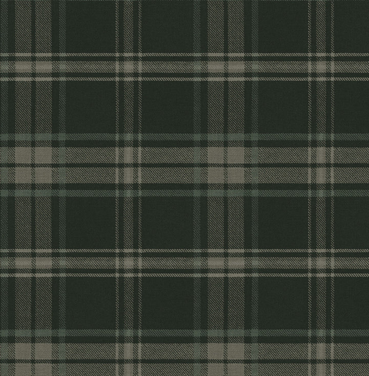 Sennehill Plaid Greenery by Seabrook Wallpaper NextWall Peel & Stick United States 30.75 10.43" 20.5" - Fabric Carolina -