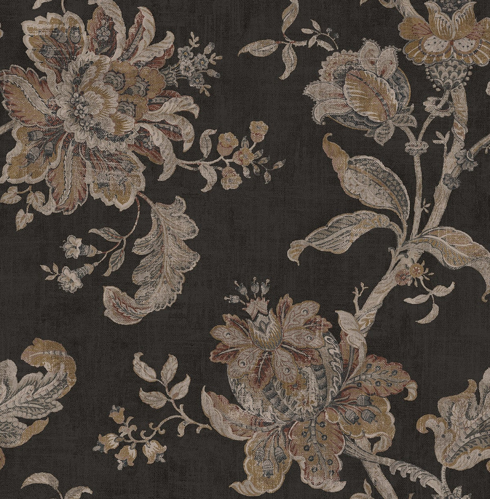 Anelda Jacobean Ironwork & Russett by Seabrook Wallpaper NextWall Peel & Stick United States 30.75 20.87" 20.5" - Fabric Carolina -