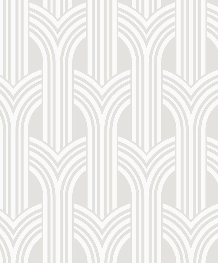 Geometric Arches Pearl by Seabrook Wallpaper NextWall Peel & Stick Netherlands 31.35 6.3" 20.9" - Fabric Carolina -