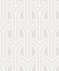 Geometric Arches Pearl by Seabrook Wallpaper