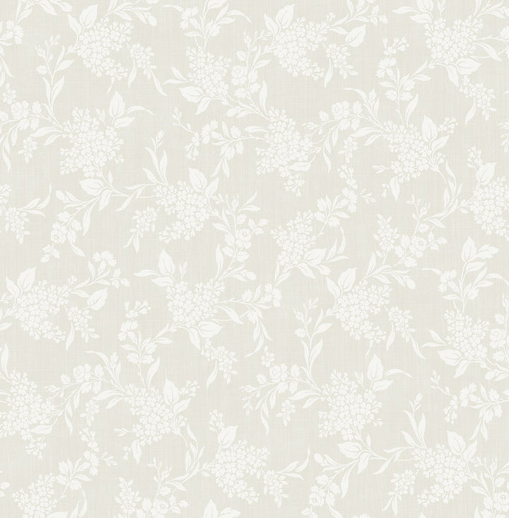 Tonal Floral Neutral by Seabrook Wallpaper NextWall Peel & Stick United States 30.75 20.87" 20.5" - Fabric Carolina -