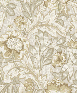 Acanthus Garden Floral Latte by Seabrook Wallpaper