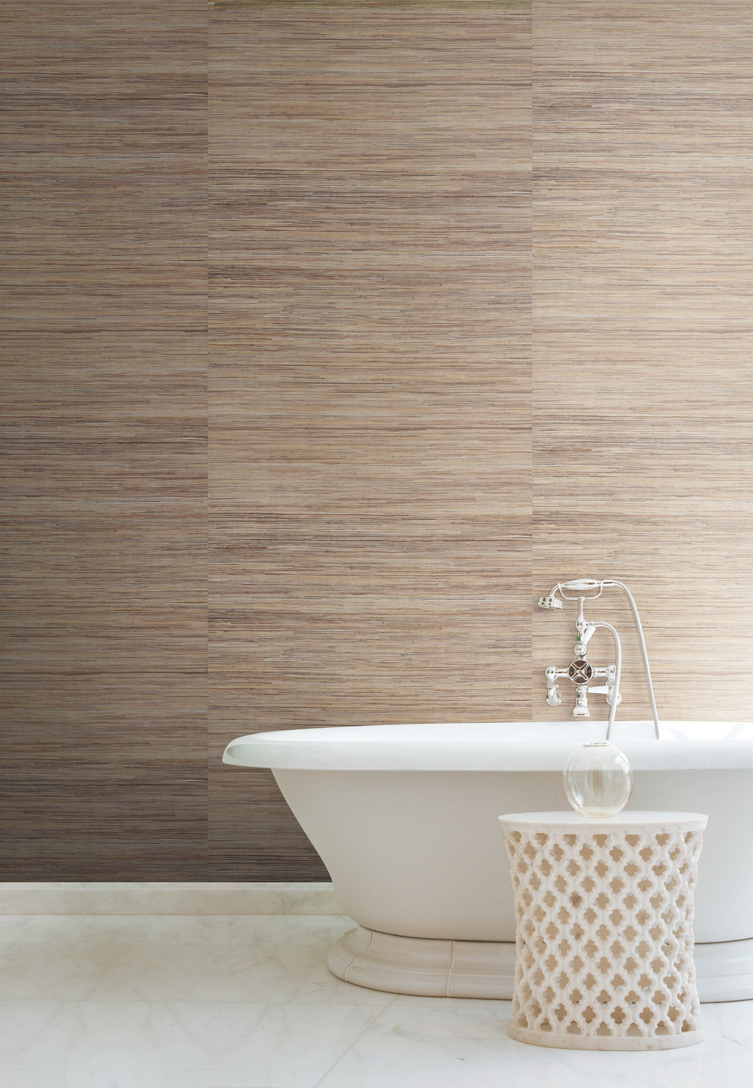 Raw Jute Grasscloth Metallic Wallpaper by York Wallcoverings Designer