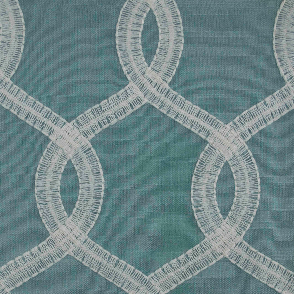 Nantucket Cloud by Europatex Designer Fabric Nantucket 100% Polyester 8.5" H, 4" V 55.00 inches - Swanky Fabrics -