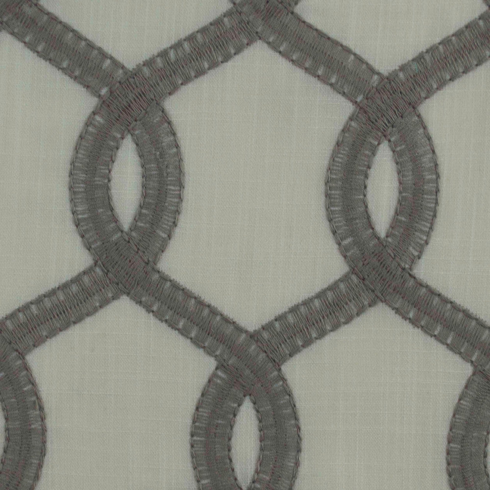 Nantucket Gray by Europatex Fabric Nantucket 100% Polyester 8.5" H, 4" V 55.00 inches - Fabric Carolina -