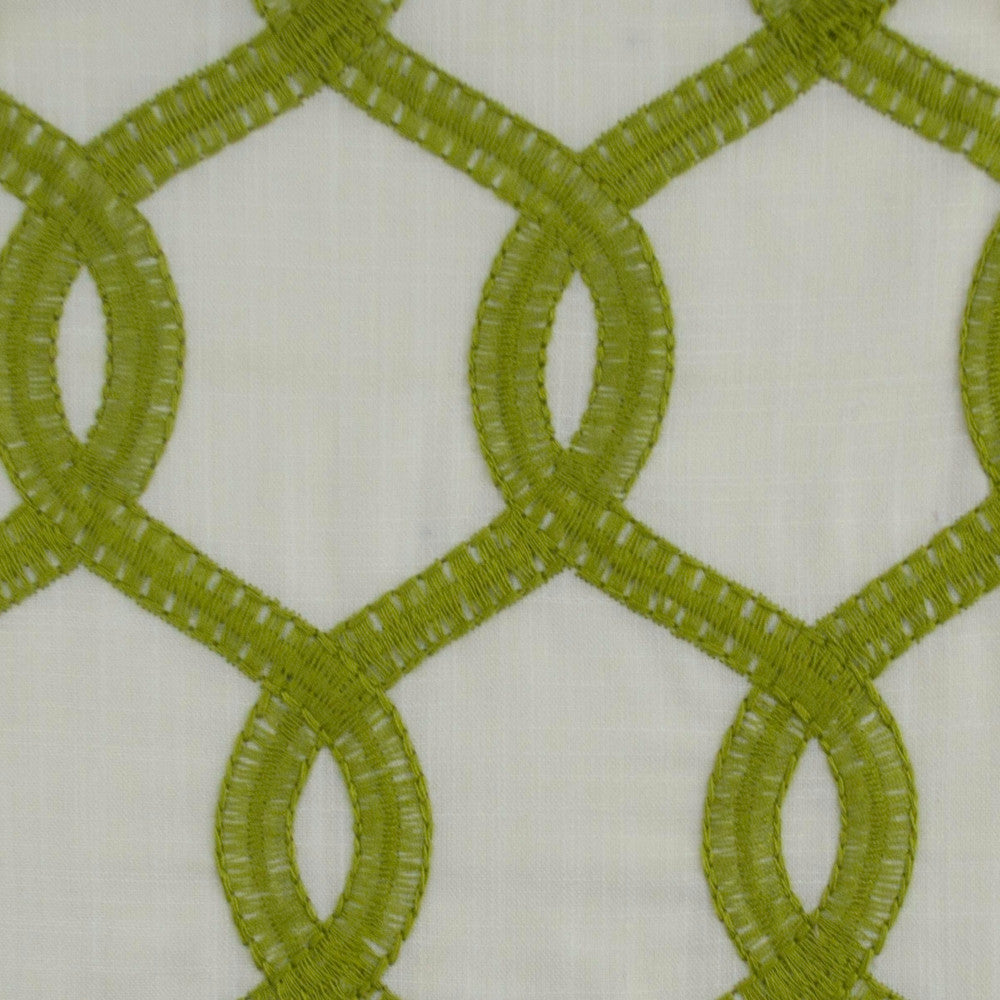 Nantucket Green by Europatex Fabric Nantucket 100% Polyester 8.5" H, 4" V 55.00 inches - Fabric Carolina -