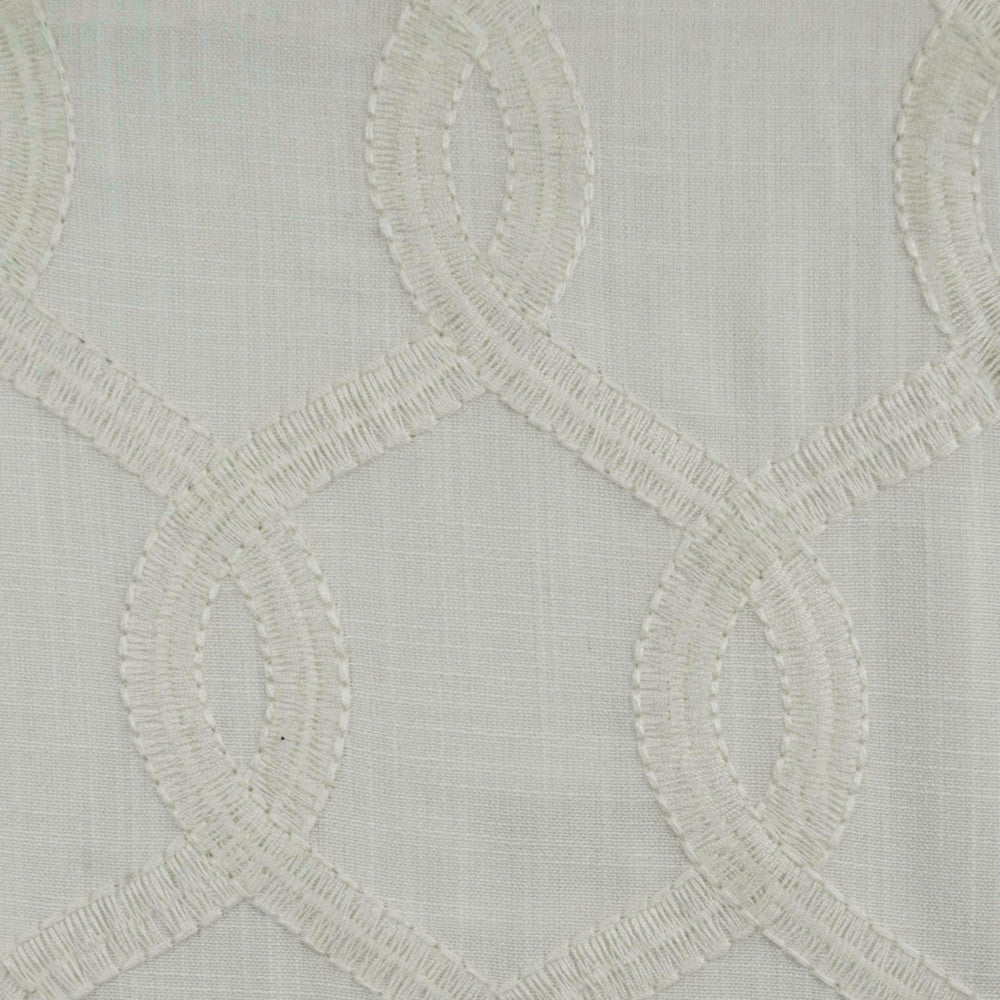 Nantucket White by Europatex Fabric Nantucket 100% Polyester 8.5" H, 4" V 55.00 inches - Fabric Carolina -