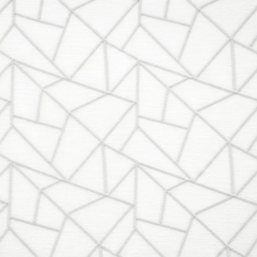 Olympus # 501 Zinc by Maxwell Fabric Sheer Paths 100% POLYESTER TURKEY V-7" H-8.25" 118" EMB. WIDTH 107" - Fabric Carolina -