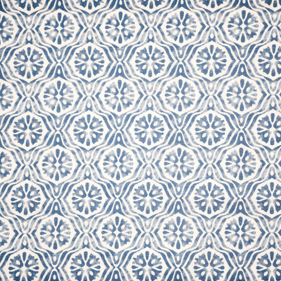 Orvieto # 109 Danube by Maxwell Designer Fabric Color Theory-Vol. Ix Pacific 100% COTTON SPAIN V-3.8" H-3.7" 55" - Swanky Fabrics -