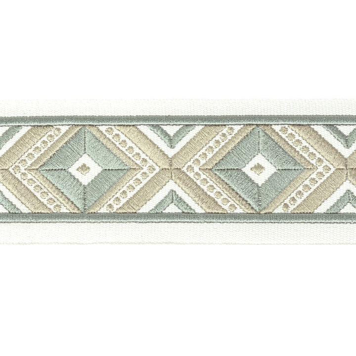 Oakdale Tape 3 Shoreline by Stout Trim Stout Trim Oakdale Tape 3 ShorelineTrim STITCHED UP TRIM 100%COT %BEMB INDIA </p><p>Repeat: H: 2.500, V: 3.000 2.5 in - Fabric Carolina -