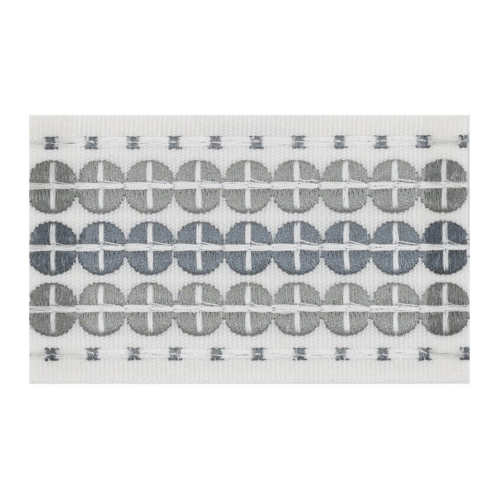 Oberlin Tape 5 Pewter by Stout Trim SMALL WONDERS TRIM 100%POL CHINA MARTINDALE WEAR TEST (25 000 CIRCULAR RUBS) Horizontal: 0.375 and Vertical: 0.000 2.38 in - Fabric Carolina -