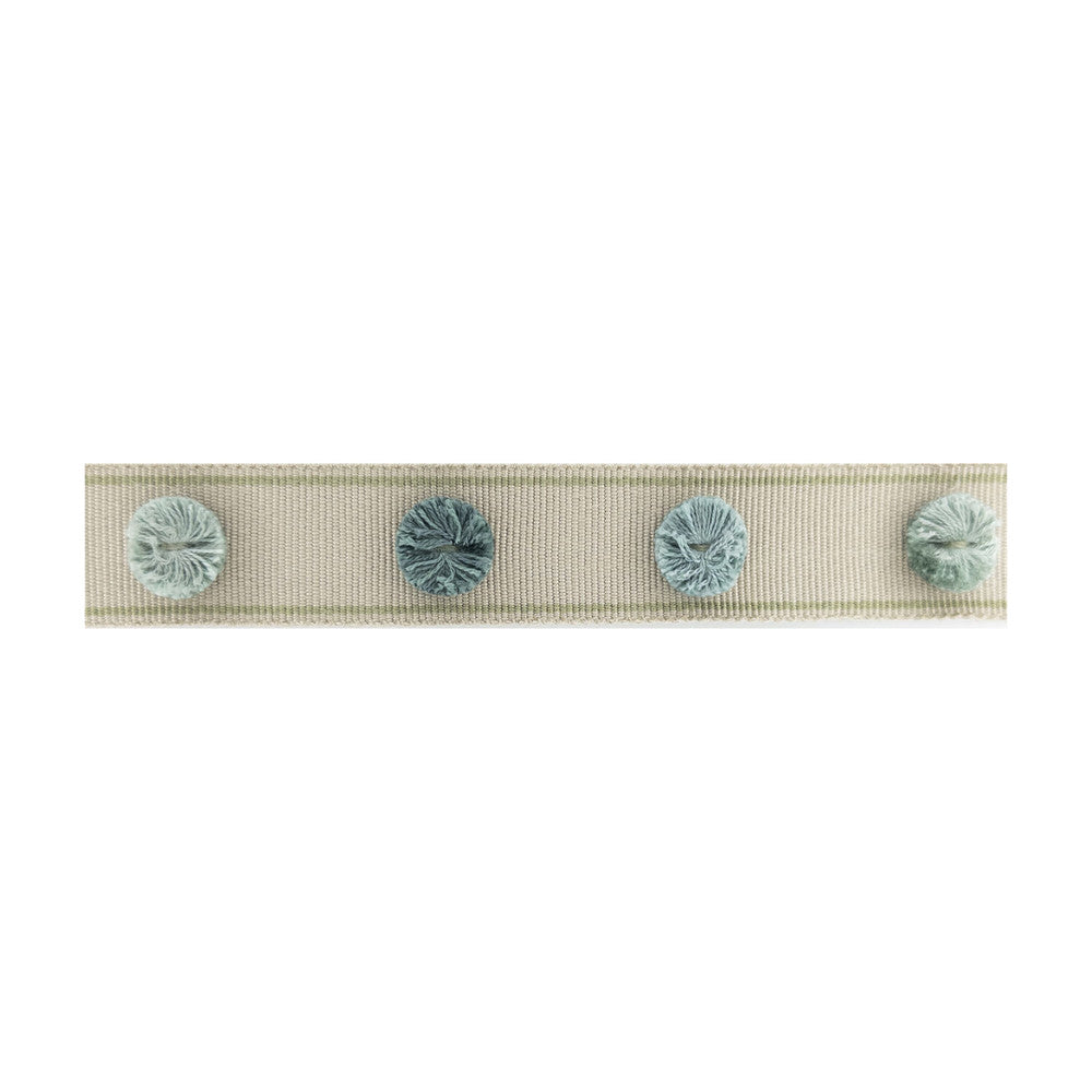 Odessa Tape 6 Seaglass by Stout Trim Stout Trim Odessa Tape 6 SeaglassTrim NEW TRADITIONS TRIM 94%SVI 6%POL CHINA </p><p>Repeat: H: 5.500, V: 0.000 1.25 in - Fabric Carolina -