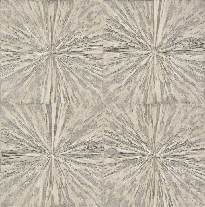 Squareburst Cream Wallpaper by Antonina Vella Antonina Vella Elegant Earth Covers about 56.9 square feet 20.8-in by 32.8-ft long roll Unpasted 20.8 - Fabric Carolina -