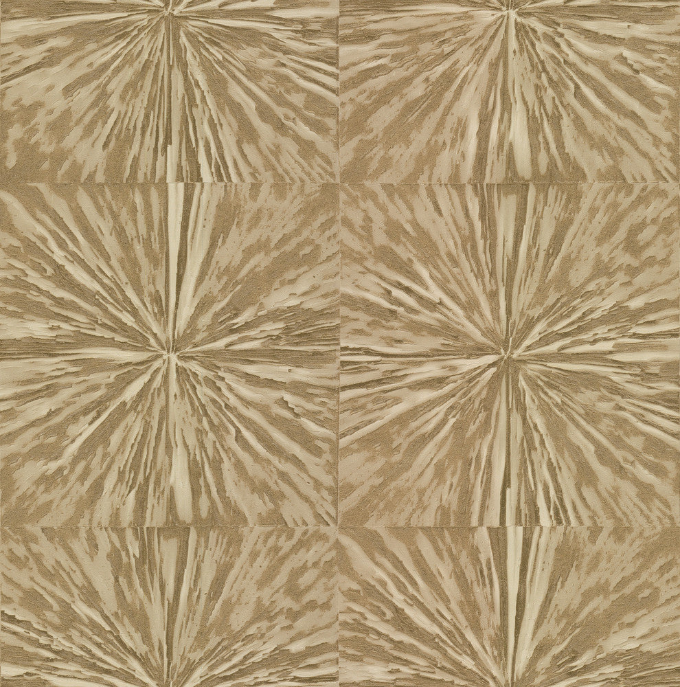 Squareburst Gold Wallpaper by Antonina Vella Antonina Vella Elegant Earth Covers about 56.9 square feet 20.8-in by 32.8-ft long roll Unpasted 20.8 - Fabric Carolina -