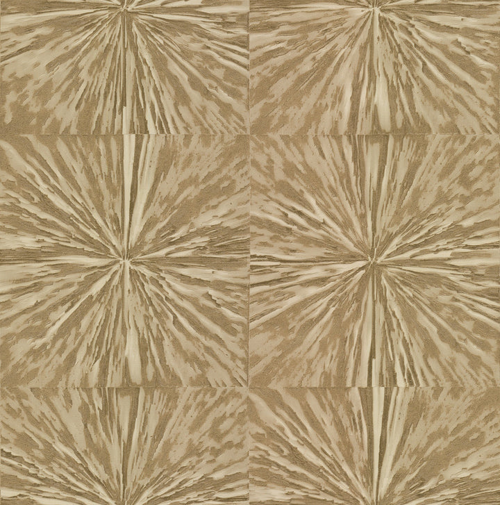 Squareburst Gold Wallpaper by Antonina Vella Antonina Vella Elegant Earth Covers about 56.9 square feet 20.8-in by 32.8-ft long roll Unpasted 20.8 - Fabric Carolina -