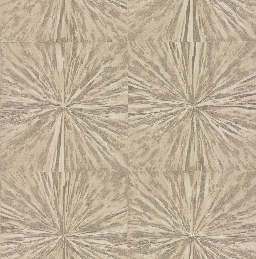 Squareburst Light Yellow Wallpaper by Antonina Vella Antonina Vella Elegant Earth Covers about 56.9 square feet 20.8-in by 32.8-ft long roll Unpasted 20.8 - Fabric Carolina -