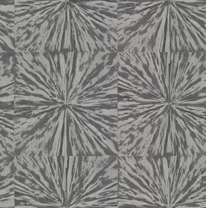 Squareburst Charcoal Wallpaper by Antonina Vella
