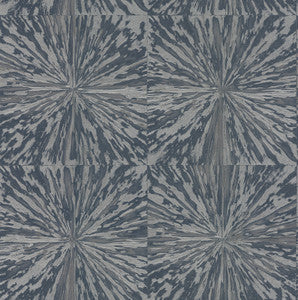Squareburst Navy Wallpaper by Antonina Vella