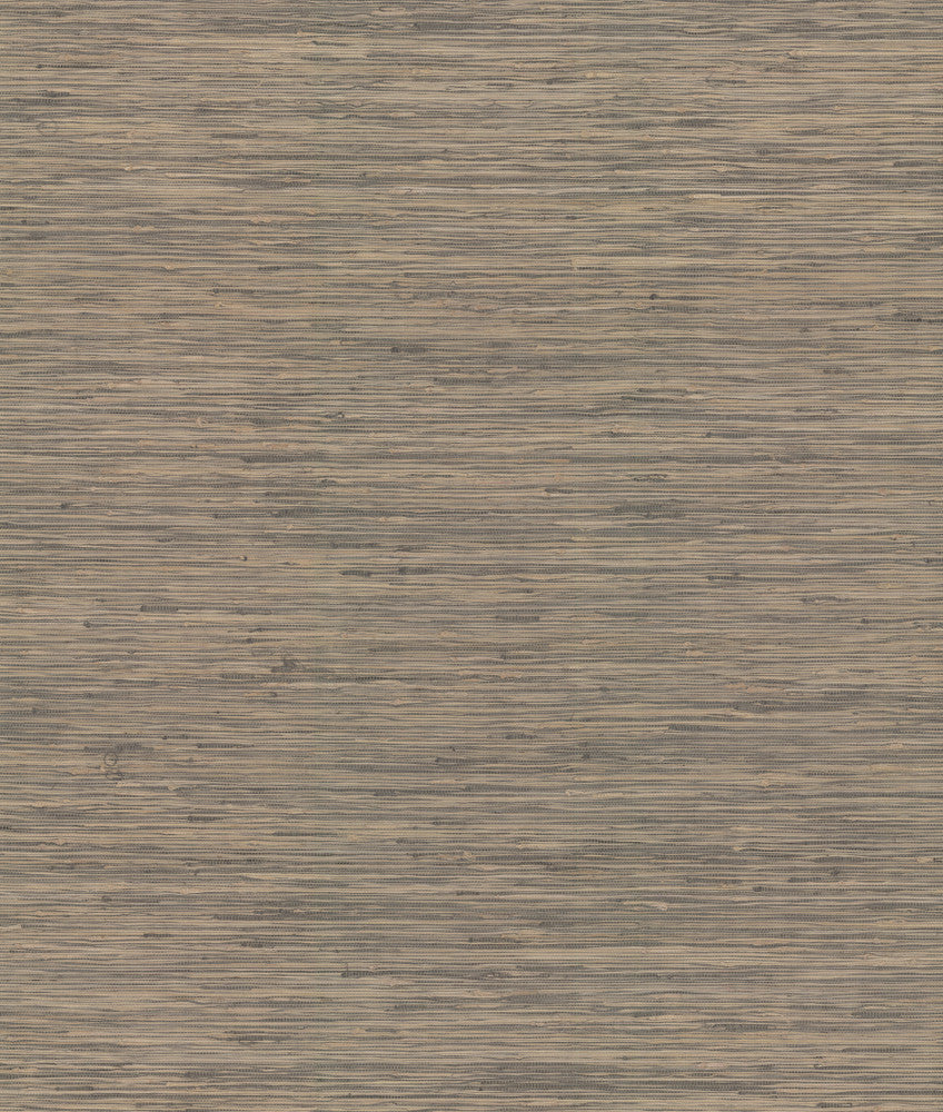 Threaded Jute Grey & Off White Wallpaper by Ronald Redding Traveler Covers about 72 square feet 36-in by 24-ft long roll Unpasted 0 - Fabric Carolina -