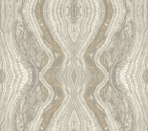 Kaleidoscope Light Grey Wallpaper by Antonina Vella