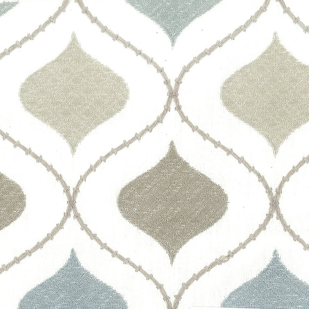 Ogee 1 Mineral by Stout Fabric RAINBOW LIBRARY OPAL/PEACOCK 63%POL 37%COT %PEMB INDIA FLAME RETARDANT-U.F.A.C. CLASS 1 Horizontal: 4.25 and Vertical: 9.25 52 in - Fabric Carolina -