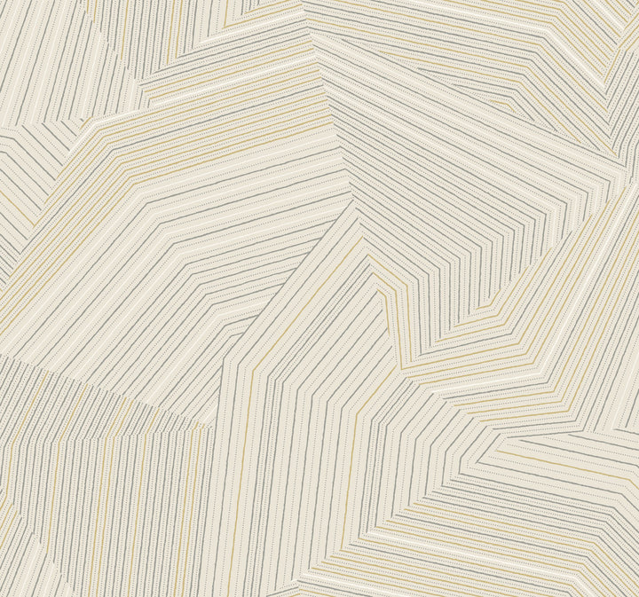 Dotted Maze Taupe Wallpaper by York Wallcoverings New Origins Covers about 60.8 square feet 27-in by 27-ft long roll Unpasted 25.25 - Fabric Carolina -