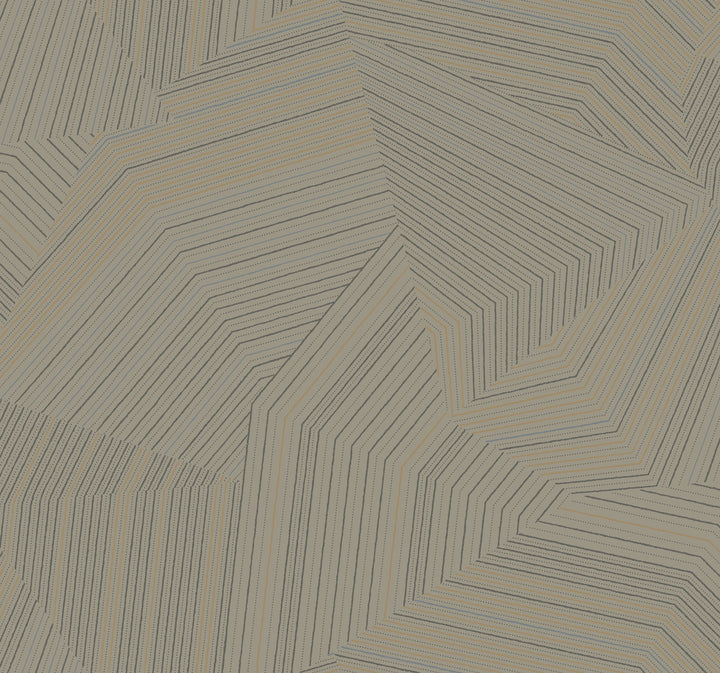 Dotted Maze Glint Wallpaper by York Wallcoverings New Origins Covers about 60.8 square feet 27-in by 27-ft long roll Unpasted 25.25 - Fabric Carolina -