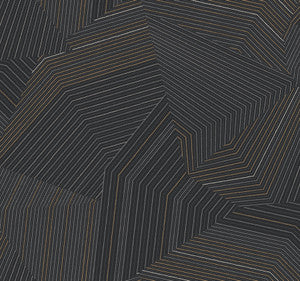 Dotted Maze Black Wallpaper by York Wallcoverings