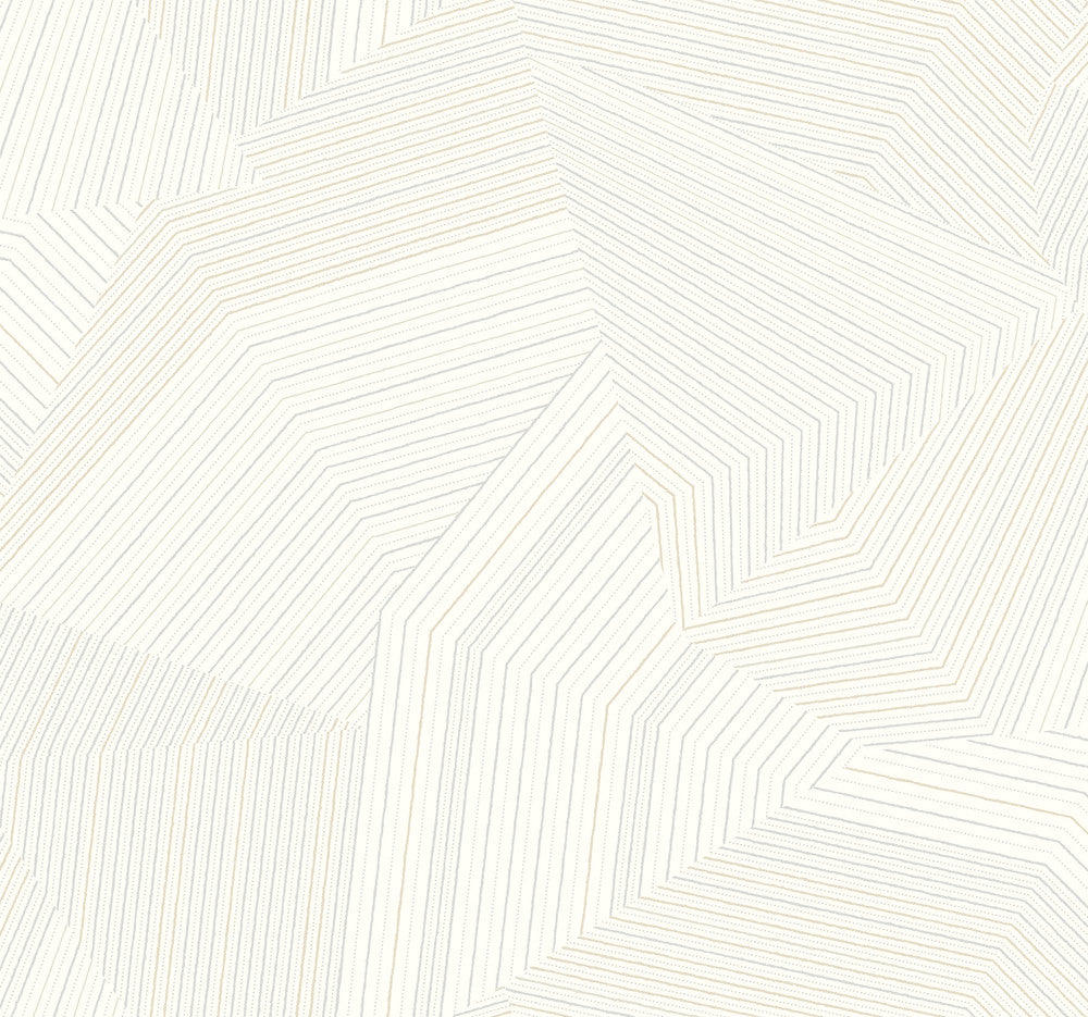 Dotted Maze White Wallpaper by York Wallcoverings New Origins Covers about 60.8 square feet 27-in by 27-ft long roll Unpasted 25.25 - Fabric Carolina -
