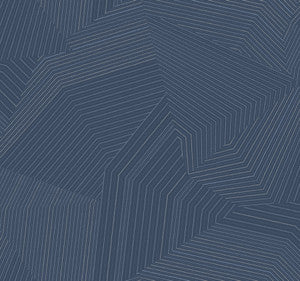 Dotted Maze Navy Wallpaper by York Wallcoverings