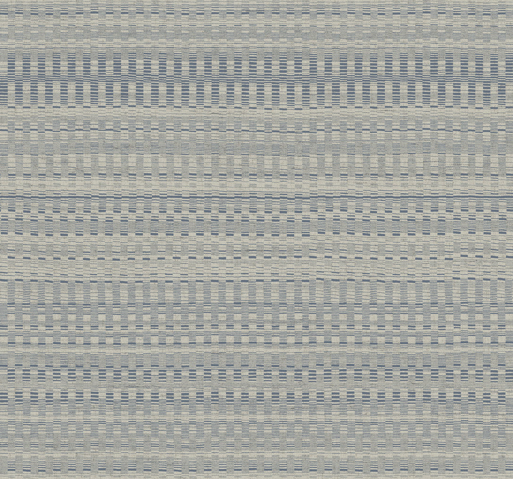 Tapestry Stitch Navy Wallpaper by York Wallcoverings New Origins Covers about 60.8 square feet 27-in by 27-ft long roll Unpasted 25.25 - Fabric Carolina -