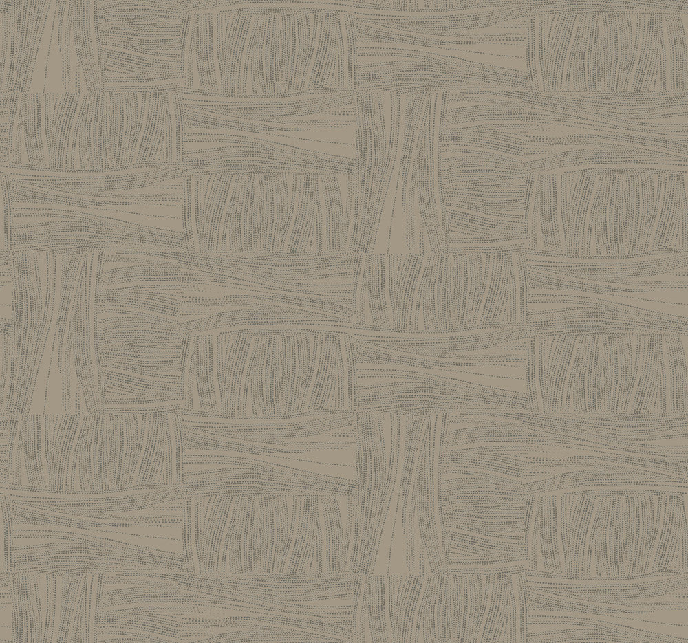 Wicker Dot Mocha Wallpaper by York Wallcoverings New Origins Covers about 60.8 square feet 27-in by 27-ft long roll Unpasted 25.25 - Fabric Carolina -