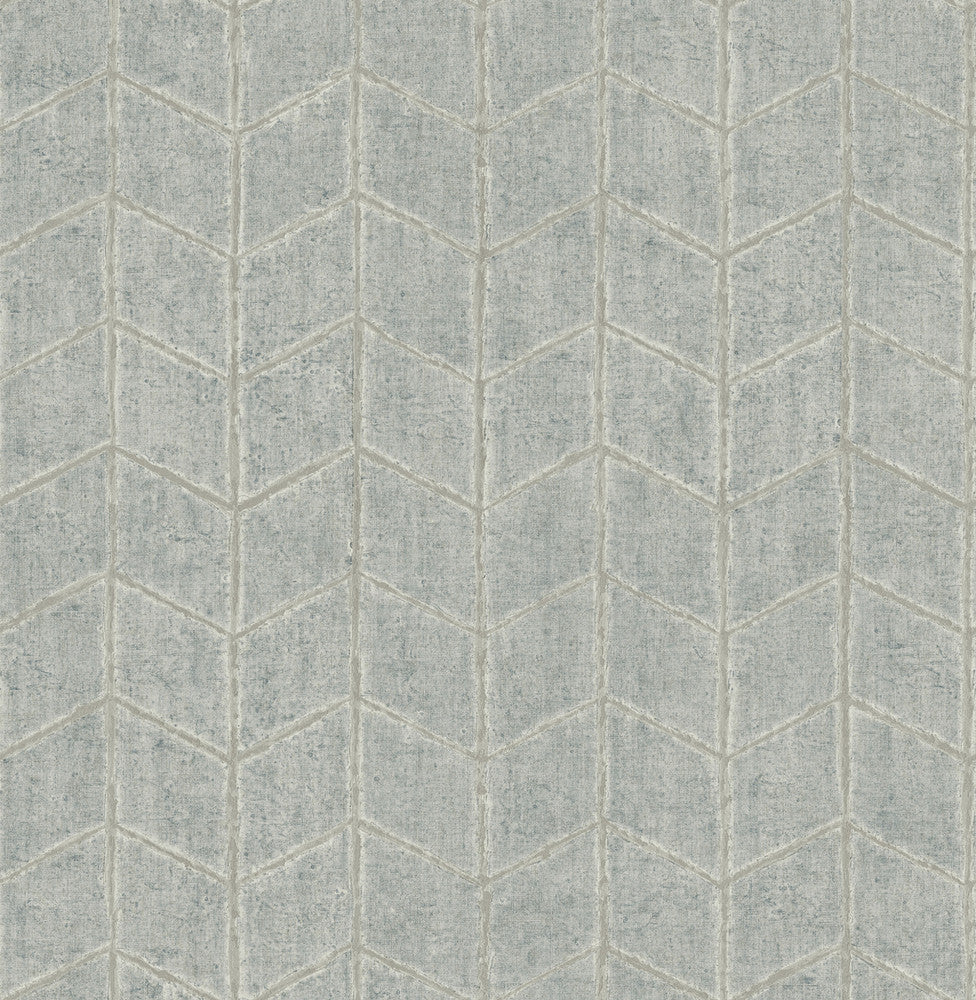 Flatiron Geometric Grey Sky Wallpaper by York Wallcoverings New Origins Covers about 56.4 square feet 20.5-in by 33-ft long roll Unpasted 20.5 - Fabric Carolina -