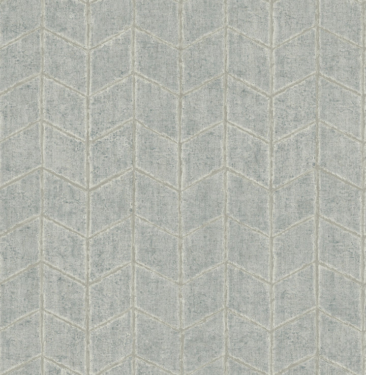 Flatiron Geometric Grey Sky Wallpaper by York Wallcoverings New Origins Covers about 56.4 square feet 20.5-in by 33-ft long roll Unpasted 20.5 - Fabric Carolina -