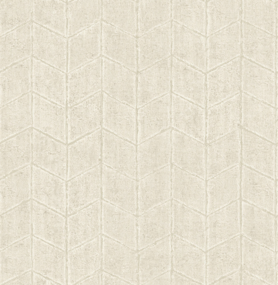 Flatiron Geometric Oyster Wallpaper by York Wallcoverings New Origins Covers about 56.4 square feet 20.5-in by 33-ft long roll Unpasted 20.5 - Fabric Carolina -