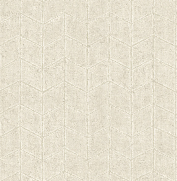 Flatiron Geometric Oyster Wallpaper by York Wallcoverings New Origins Covers about 56.4 square feet 20.5-in by 33-ft long roll Unpasted 20.5 - Fabric Carolina -