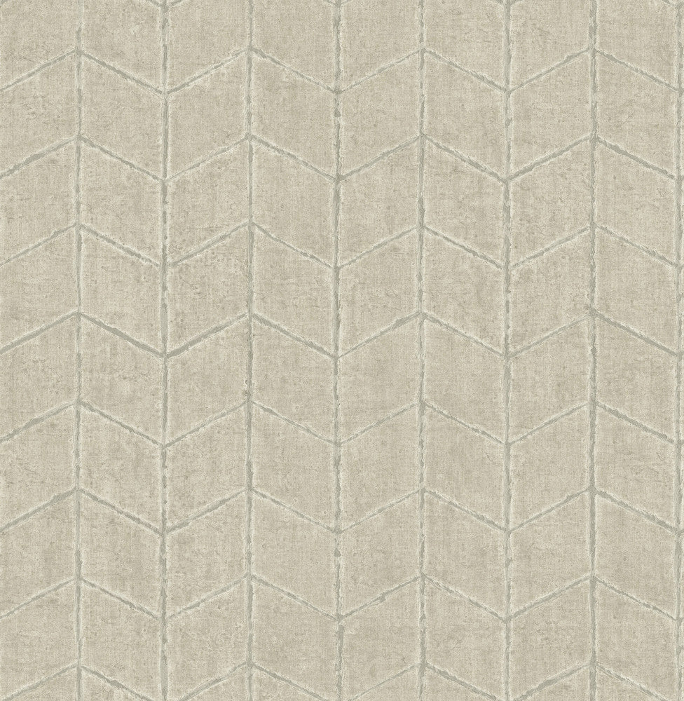Flatiron Geometric Taupe Wallpaper by York Wallcoverings New Origins Covers about 56.4 square feet 20.5-in by 33-ft long roll Unpasted 20.5 - Fabric Carolina -